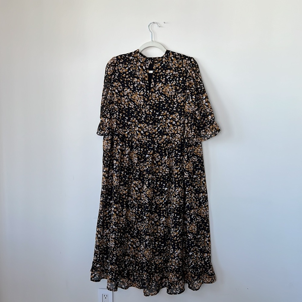 PATTERNED MIDI DRESS - Picture 7 of 9